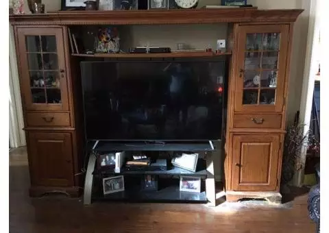 TV Hutch will accommodate  up to 65" TV